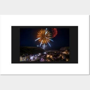 Staithes Fireworks Posters and Art